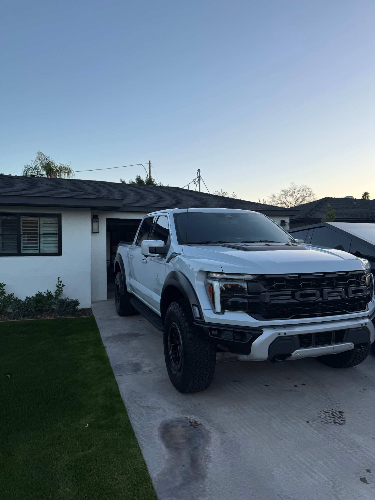 White Ford Raptor after a full detail and ceramic coating in Scottsdale